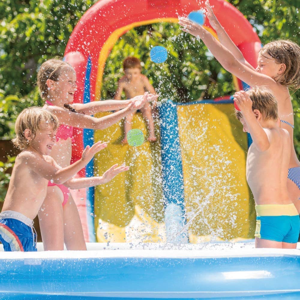 60 Reusable Cotton Water Balls Outdoor Toys For Kids 4-8 8-12, Summer Splash Water Balloons For Teens And Adults Ourdoor Trampoline Accessories Water Toys