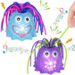 Homqyte Fidget Toys Hair Pulling Stress Relief Toys With Led Light Differernt Screams Novelty Screaming Monster Toys For Adults