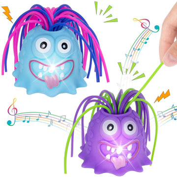 Homqyte Fidget Toys Hair Pulling Stress Relief Toys With Led Light Differernt Screams Novelty Screaming Monster Toys For Adults