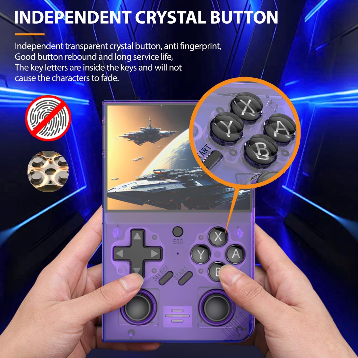 Ugonetend Retro Handheld Gaming Console Linux With 64G Card, 3.5-Inch Ips Screen, 15000+ Games, Portable Retro Game Console Supp