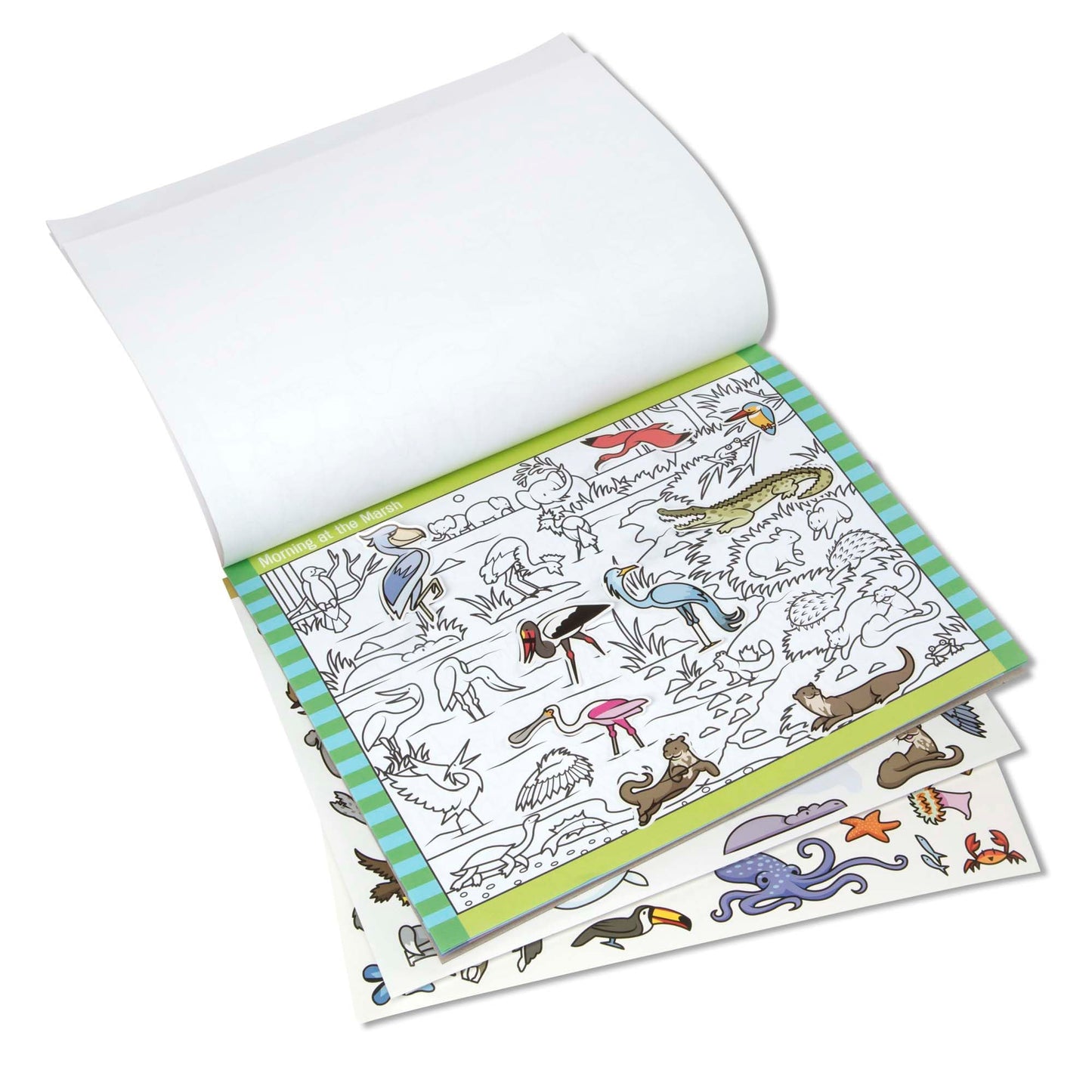 Melissa & Doug Seek and Find Sticker Pad - 400+ Stickers, 14 Scenes, Multicolor, Paper, Model 30152, Arts and Crafts for Kids Ages 4+