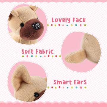 Sumind 9 Pcs Mini Plush Dog Stuffed Animals Bulk Dog Plush Party Favors Small Soft Plush Dog Toy For Goodie Bag Fillers Kids Baby Show Birthday Valentine'S Day Gift(Nerdy Puppy)