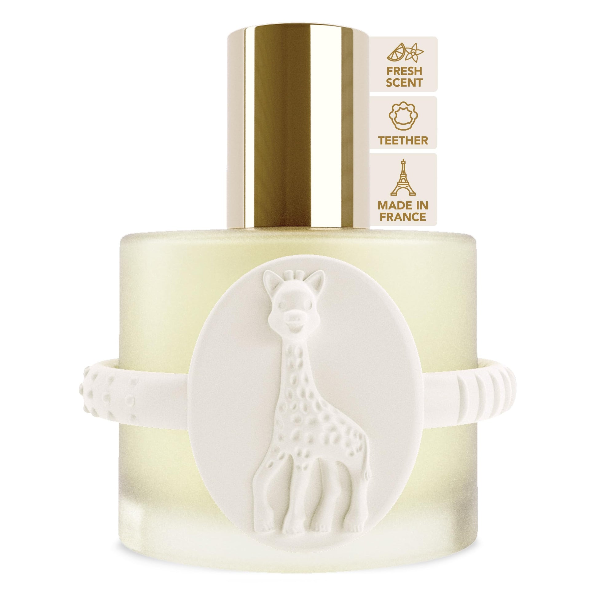 Sophie la girafe Eau de Soin (Scented Skincare Water) | Includes Sophie Teether | fermented-style flavor Free | Nostalgic Childhood Scent of Orange Blossom & Vanilla (50 ml or 1.7 fl oz)