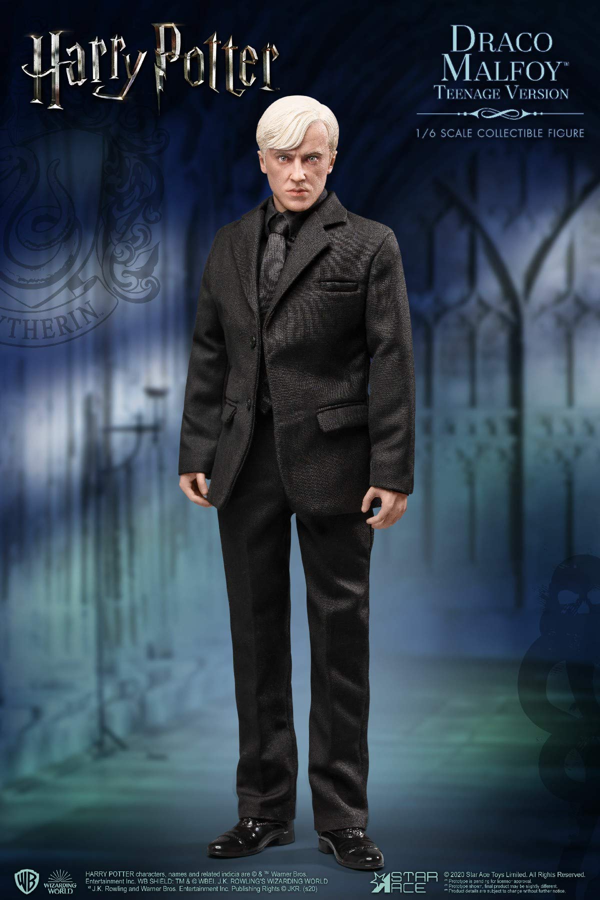 Star Ace Toys Harry Potter & The Half-Blood Prince: Draco Malfoy (Teen School Uniform Version) 1:6 Scale Action Figure, Multicolor