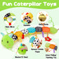 Baby Sensory Toy 0-6 Month Music Animal Stuffed Plush Caterpillar Toy For Infant 0-3-6 Month Tummy Time With Baby Mirror Crinkle