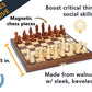 We Games Magnetic Chess Set, Folding Wooden Chess Board, Travel Chess Set, Chess Sets For Adults, Beautiful Portable Chess Set,