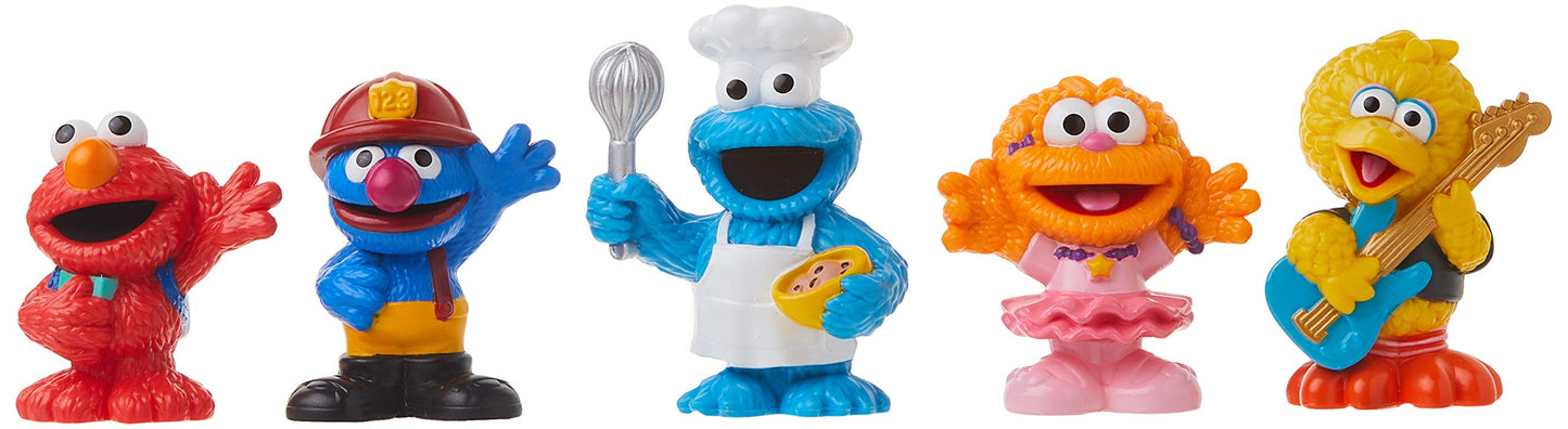Sesame Street Neighborhood Friends Includes 5 Figures, 3-Inches, Classic Collectibles Pack For Toddlers, Great Toy For Kids 18 M