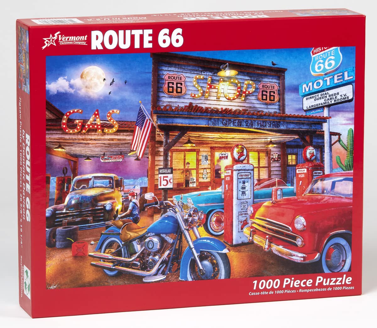 Vermont Christmas Company Route 66 Jigsaw Puzzle 1000 Piece