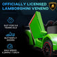 Aosom Lamborghini Veneno Licensed Kids Electric Car With Bluetooth, 12V Ride On Car With Butterfly Doors, Remote Control, Portable Battery, Suspension System, Horn, Songs, Lights, Green