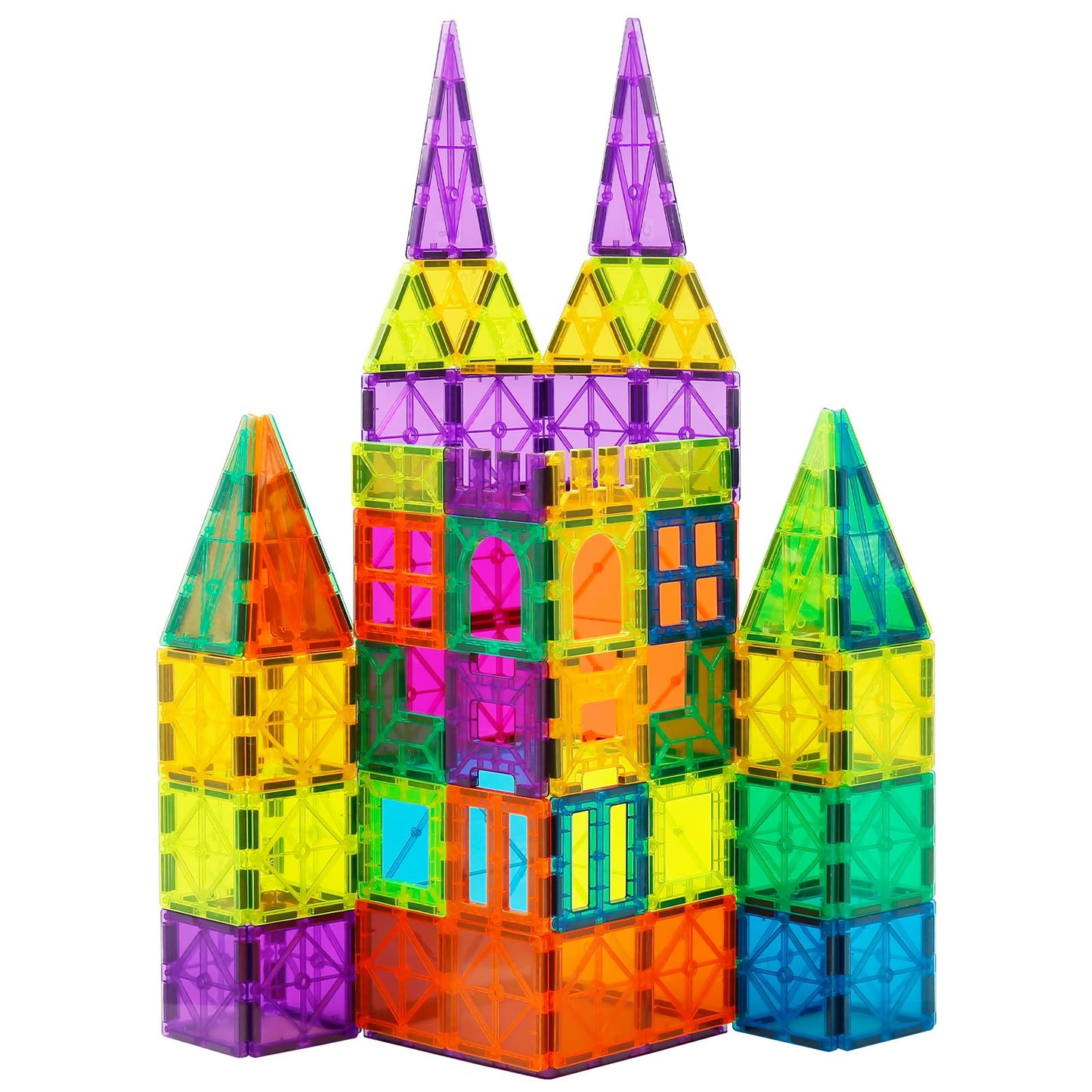 Bmag Magnetic Building Blocks Set, 36pcs 3D Plastic Tiles, Multicolored STEM Toys for Kids 3+ - Model BG23-36