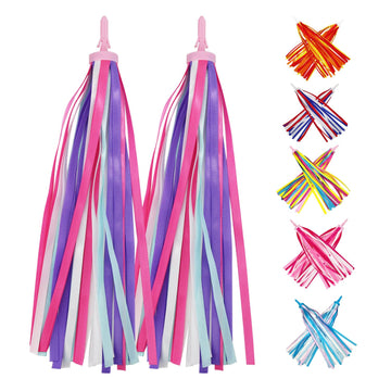 Platt Kid'S Bicycle Handlebar Streamers Colorful Ribbons Tassel For Girls Boys Bicycle Handlebar Scooter Handgrip (Purple 1Pair)