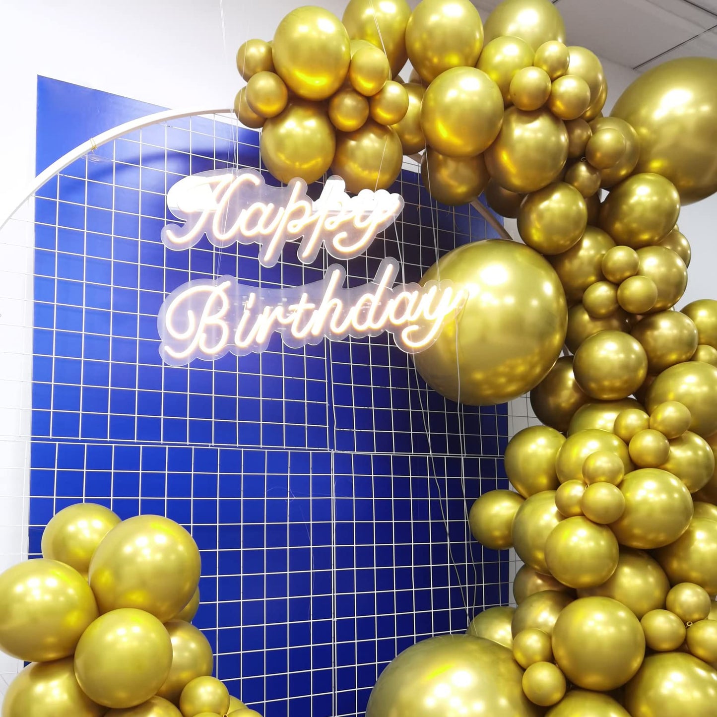 Moxmay 102 Pieces Chrome Gold Balloons 18In 12In 10In 5In Different Sizes Metallic Party Balloon Kit For Birthday Halloween Chri