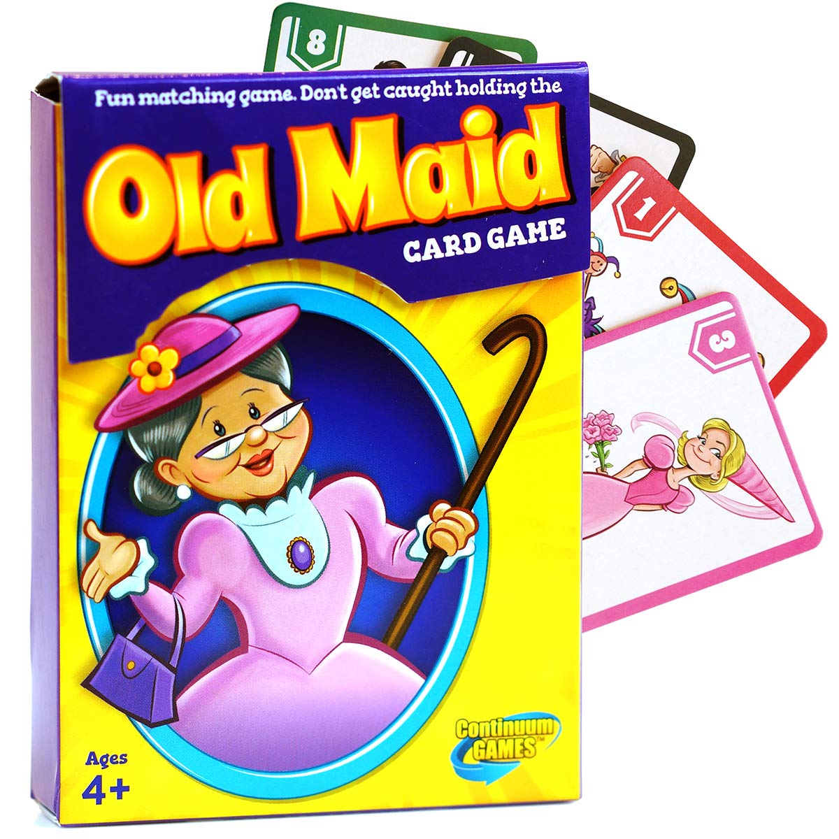 Continuum Games Old Maid Classic Card Game for Kids - Ages 4+, Multicolor, Cardstock, Model CG1607