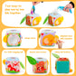 Yeeeasy Baby Tissue Box Toy Montessori Toys For Infant 6,9,12,18 Months Sensory Tissue Box Toy With Mirror,Textured Tails,Squeak