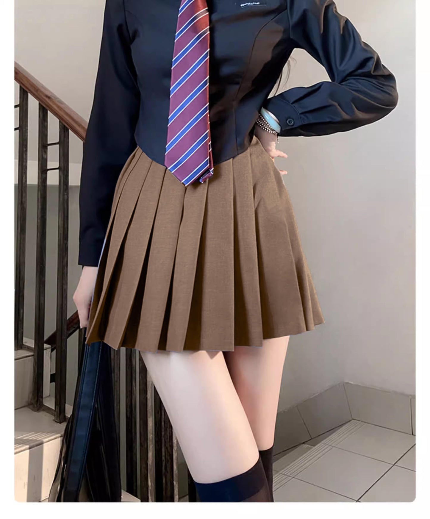 Girl`S Japan Animal Cosplay Short Skirt Play Up Costumes Skirts (L,Dark Brown)