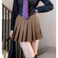 Beautifulfashionlife Womens School Uniform High Waist Flat Pleated Skirts (Xl,Dark Brown)