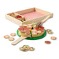 Melissa & Doug Pizza Party Wooden Pretend Play Food Set With 36 Toppings, Preschool Toy Pretend Food, Play Wooden Pizza And Cutt