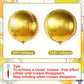 Huge, Gold Foil Balloon Set - Pack Of 6, 22 Inch | 360 Degree 4D Round Gold Foil Balloons For Gold Party Decorations | Large Gold Balloons For Graduation Party Decorations 2023 | Bachelorette Décor