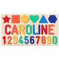 Name Puzzle For Kids Personalized, Custom Wooden Number Puzzles For Toddlers 1-3 With Shape, Personalized Baby Gifts Educational