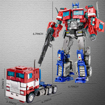Vvbvv Deformation Action Figure Toy, Portable Car Model Alloy Deformed Robot Toy Gift For Kids Boys And Girls (Red 7.08 Inches)