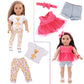 K.T. Fancy 10 Sets American 18 Inch Doll Clothes And Accessories Include Doll Clothing Dress Fit For 18 Inch Dolls ( No Doll )