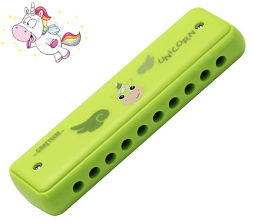 Crafteem Color Blues Harmonica, Key Of C For Kids, Children, Toddler And Beginners,10 Hole 20 Tones Musical Instrument Toy Gift