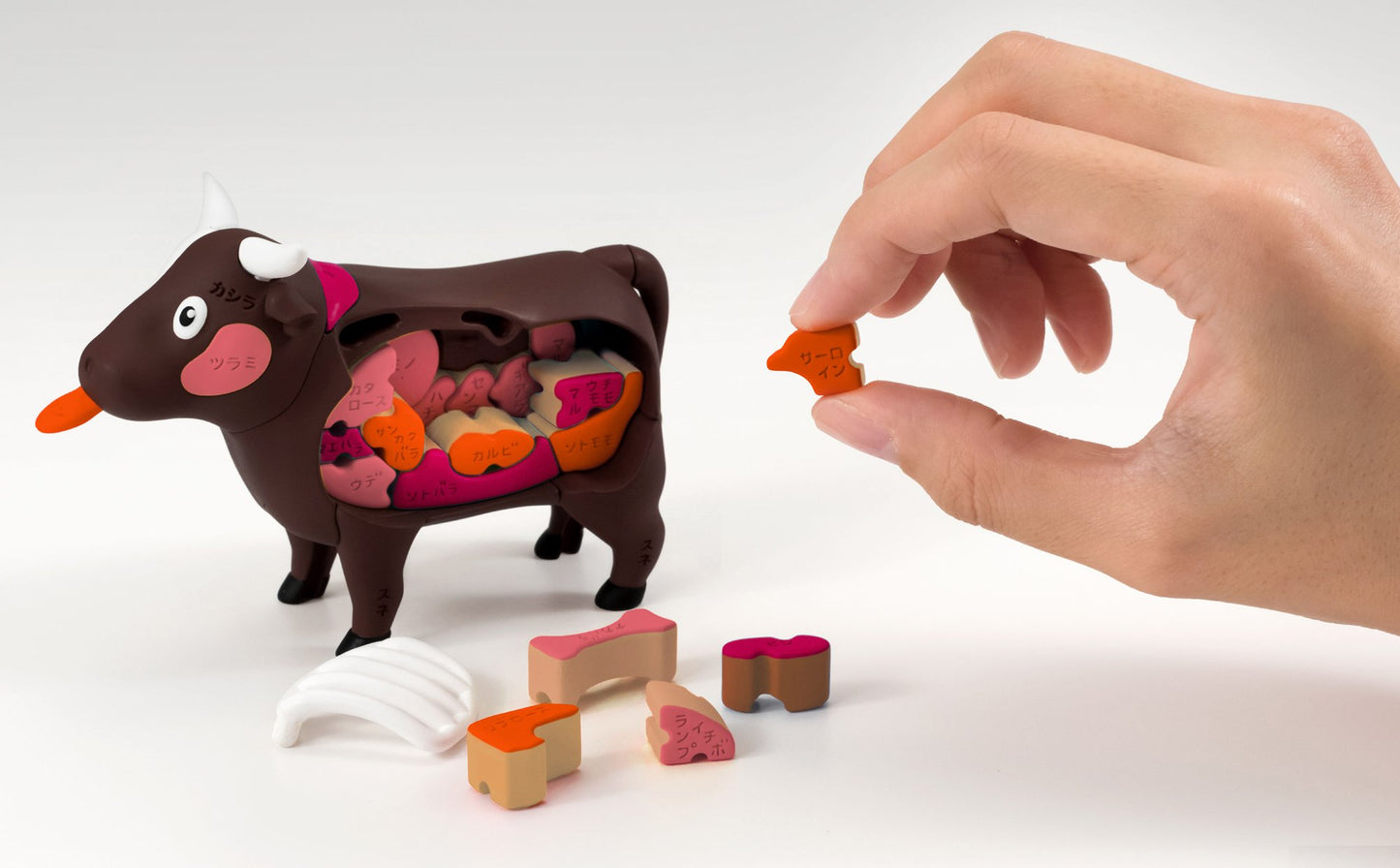 Megahouse Beef Puzzle Kaitai Puzzle - MH51124R, Polyvinyl Chloride, Color: Beef