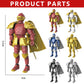 Knight Action Figures  Medieval Action Figures Knight protective covering Action Figure Multi-Jointed Movable Robot Mannequin (6 Packs)