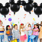 Liyde 6 Pcs Mouse Head Balloon, 24'' Black Aluminum Foil Balloon For Birthday, Baby Shower Decorations