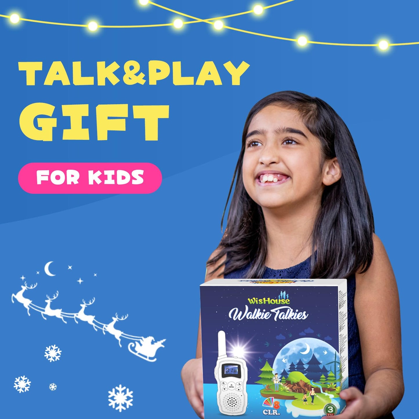 Wishouse Walkie Talkies for Kids mature-themed Long Range Rechargeable 3 Pack Girl Wearable Walky Talky Set 2 Way Radio with USB Charger Battery Camping Games Toy Birthday Xmas Gift for Boy Children Family