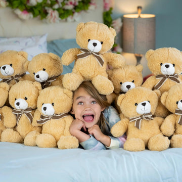 Tezituor Bulk Teddy Bears Stuffed Animal 14 Packs, Small Teddy Bear Bulk 12' For Baby Shower Decorations, Stuffed Bear Plush Toy For Wedding Birthday Christmas Party Decorations