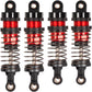 RcThjia Oiled Shocks Upgraded 66mm/72mm Aluminum Oil Shock Absorber Set for 1/12 1/14 1/16 RC Cars - Compatible with WLtoys 1440