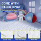 Wilwolfer Space Kids Tent Indoor: With Mat, Star Lights - Kids Play Tent Space Themed Bedroom Decorations Astronaut Toys Rocket