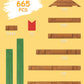 SainSmart Jr. Wooden Log Cabin Set - 665 PCS STEM Building Toy for Toddlers, Brown, Model 20-354, Compatible with Lincoln Logs