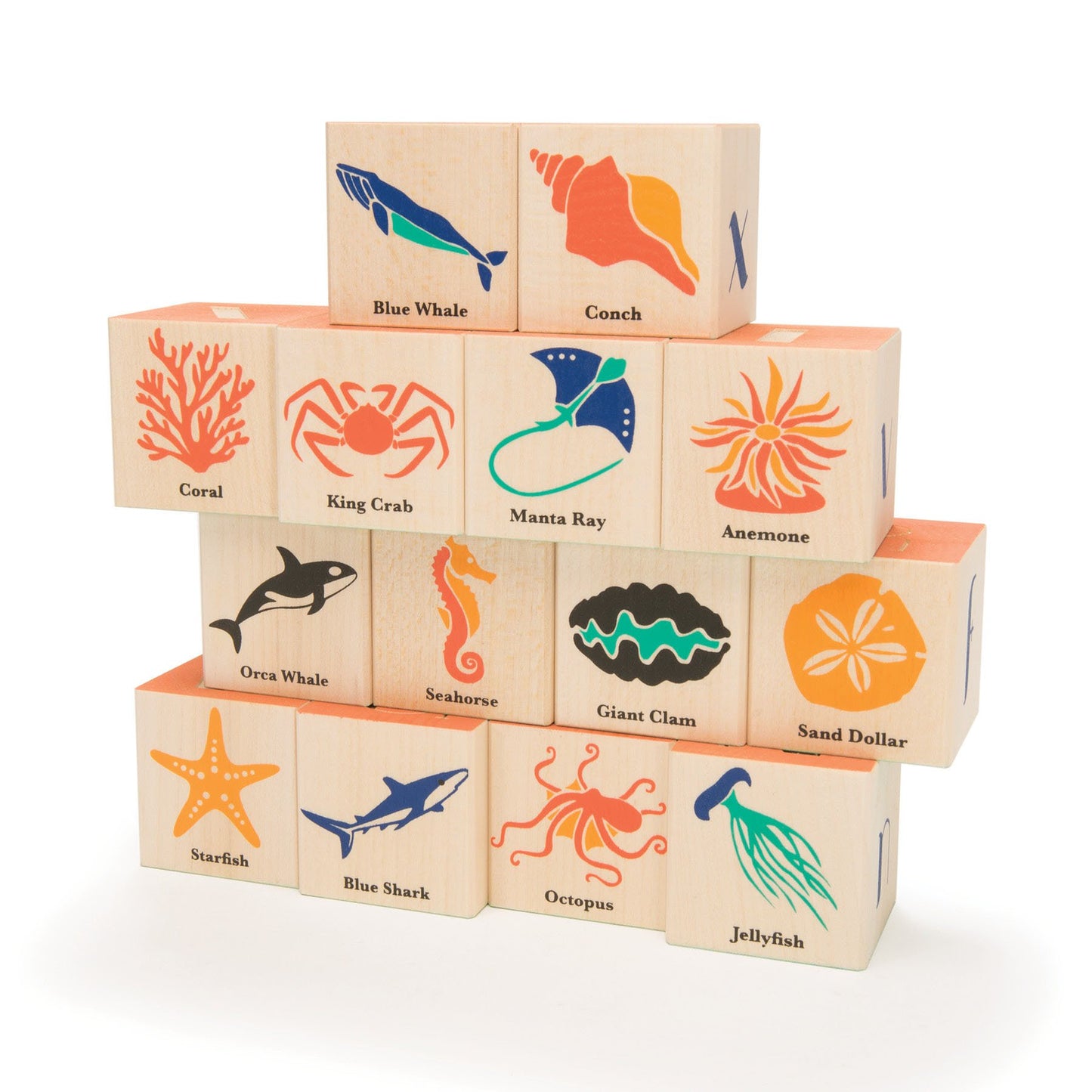 Uncle Goose Ocean Blocks - Made In The Usa