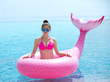 Jasonwell Giant Inflatable Mermaid Tail Pool Float With Fast Valves Summer Beach Swimming Pool Party Lounge Raft Decorations Toy