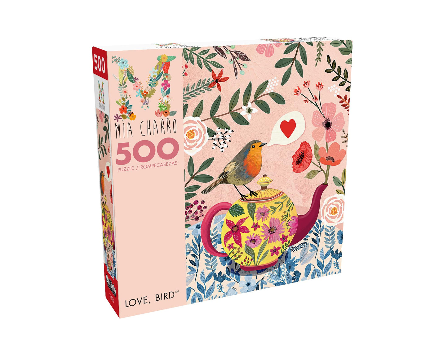 Buffalo Games - Mia Charro - Love, Bird - 500 Piece Jigsaw Puzzle For Adults -Challenging Puzzle Perfect For Game Nights - Finished Size Is 21.25 X 15.00