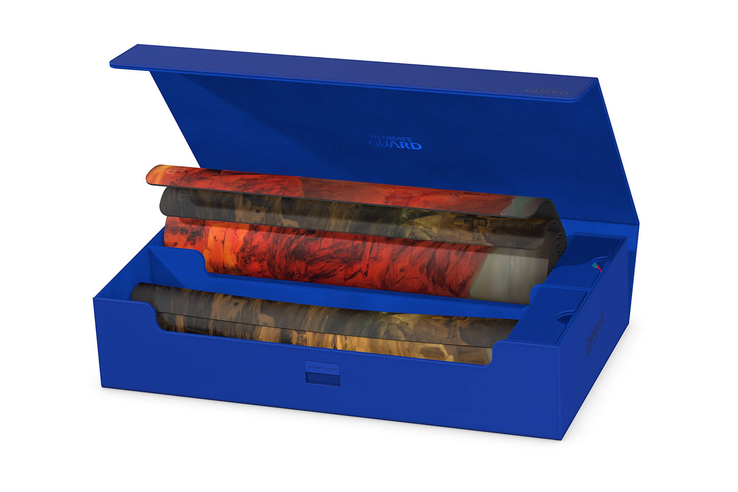 Ultimate Guard Omnihive 1000+, Deck Case for 1000 Double-Sleeved TCG Cards + 2 removable Trays, Blue, Magnetic Closure & Microfi