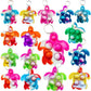 Goodangie00 20Pcs Bulk Rainbow Turtle Mini Pop Fidget Toy Backpack Decor for Friend Birthday Summer Party Favors and Kids Students Small Prize Gift