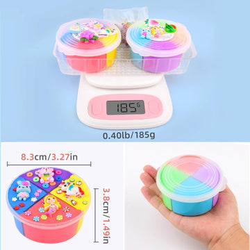 2 Pack Multi-Color Valentine'S Day Butter Slime Kit, Non-Sticky And Super Soft Perfect For Boys Girls Party Favors, Birthday Easter Gift, Diy Putty Fidget Kids Toys, Large Capacity (120 * 2)