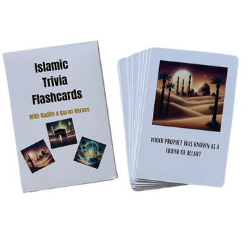 Deen Supplies Islamic Trivia Cards 100 Engaging Questions & Answers With Quranic And Hadith References | Perfect For Learning, F