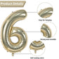 FunHot 40-Inch Light Gold Balloon Set - 13Pcs with 60 Number, Confetti, Rubber for 60th Birthday & Anniversary Decorations