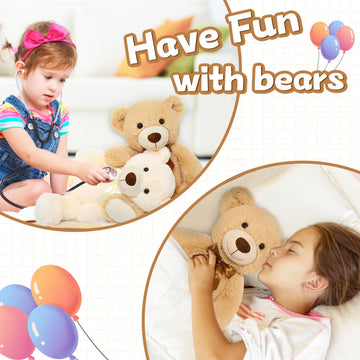 Morismos Teddy Bear Stuffed Animals, 20' Bulk Teddy Bears Plush For Kids, Medium Size Bears For Baby Shower, Christmas