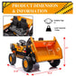 Finito Xl 24V Ride On Dump Truck,4X100W Powerful Motors. Kids Car With Remote Control, Electric Dump Bed, And Extra Shovel,Spaci