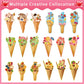 24 Sheets Ice Cream Stickers, Make-A-Face Stickers For Kids Toddlers, Make Your Own Mix And Match Stickers, Diy Summer Ice Cream