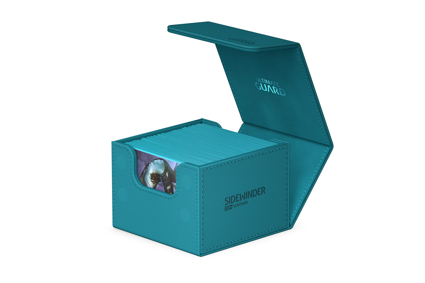 Ultimate Guard Sidewinder 133+  Deck Box for 133 Double-Sleeved TCG Cards  Petrol  Magnetic Closure & Microfiber Inner Lining for SeStorage