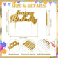MTLEE Happy Birthday Candles Letter Cake Topper with 10 Pcs 2.95 Inch Short Thin Spiral Candles for Cake Topper Birthday Decorat