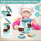 Shemira Play Kitchen Accessories, Pretend Play Kitchen Appliances Toy Set with Coffee Maker, Blender, Mixer, Toaster, Toys for 3