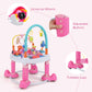 Infans Baby Bouncer Activity Center, 5 In 1 Toddler Bouncing Activity Saucer Playtime Mat Activity Table With 360Rotating Seat,