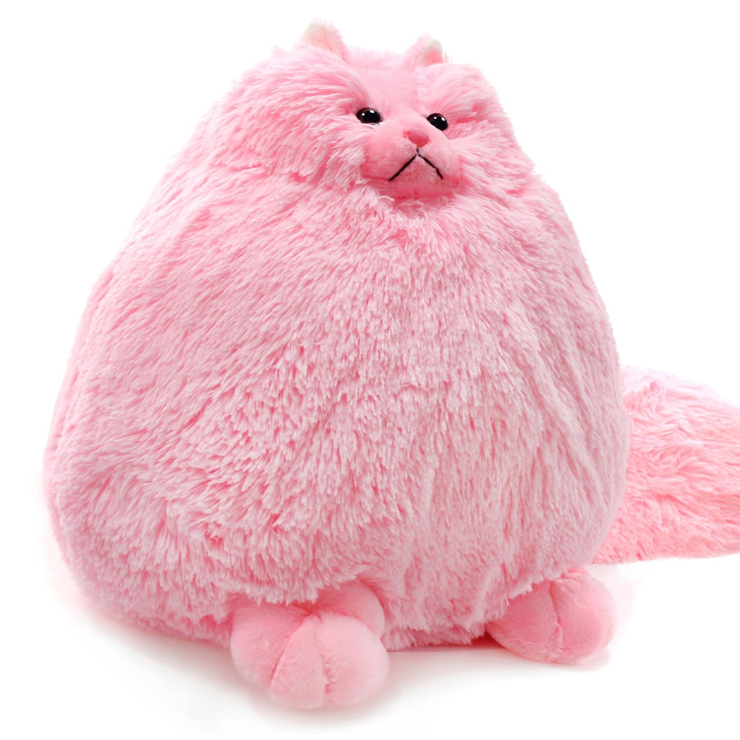 Winsterch Fluffy Giant Cat Stuffed Animal - 20 Inch Pink Plush Toy for Kids, Girlfriend, and Mothers